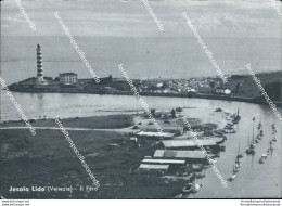 Cg142 Cartolina Jesolo Lido Il Faro Provincia Di Venezia Veneto Piega - Venezia (Venice)