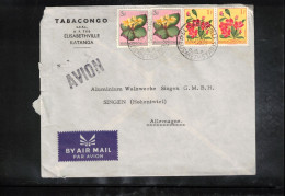 Belgian Congo 1959 Flowers Interesting Airmail Letter - Brieven En Documenten