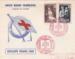 France FDC Y&T N°966 & 967 Croix Rouge De 1953 LE HAVRE - 1950-1959