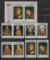 Aden - Qu'aiti State In Hadhramaut 1967 Paintings Lucas Cranach Set Of 8 + S/s Imperf. MNH -scarce- - Other & Unclassified