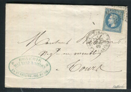Rare Lettre De Paris Pour Tours ( 1869 ) Avec Un N° 29 - Etoile 23 & Cachet à Date Paris R. Du Fg St Antoine - 1849-1876: Classic Period