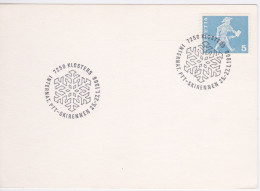 CACHET SOUVENIR PHILATELIQUE - KLOSTERS - PTT INTERNAT SKIRENNEN - 25 -27 JANVIER 1968 - FLOCON DE NEIGE - Lotti/Collezioni