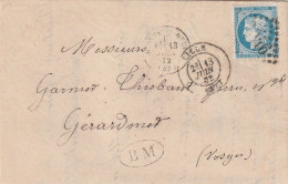 Lettre De Lille à Gérardmer LAC - 1849-1876: Classic Period