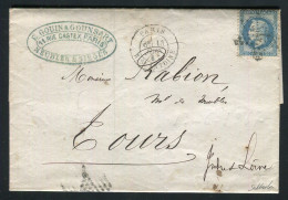 Belle Lettre De Paris Pour Tours ( 1867 ) Avec Un N° 29 - Etoile 21 & Cachet à Date Paris R. St Antoine - 1849-1876: Période Classique