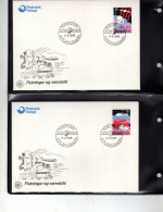 Iles Feroe -1988 -  2  FDC -   Europa - Transports Et Communications - - Féroé (Iles)