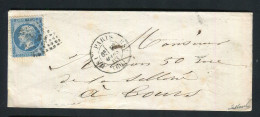 Belle Lettre De Paris Pour Tours ( 1863 ) Avec Un N° 22 - Cachet Lettres Romaines BS1 - 1849-1876: Classic Period