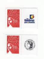 Luquet TVP Rouge RF Personnalisé Cérés + TPP YT 3417a : Papier LUMI Sous UV. Voir Le Scan. Cote YT : 2 X 5 € = 10 €. - Unused Stamps