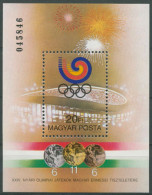 Ungarn 1988 Olympia Seoul Medaillen Block 201 A Postfrisch (C92659) - Blocks & Kleinbögen