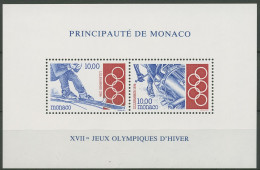 Monaco 1994 Olympia Lillehammer Wintersport Block 61 Postfrisch (C91317) - Blocks & Kleinbögen