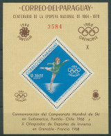 Paraguay 1966 Olympische Winterspiele Grenoble Block 91 Postfrisch (C19033) - Paraguay