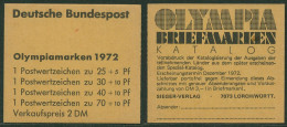 Bund 1972 Olympiamarken Markenheftchen MH 17 Postfrisch - Other & Unclassified