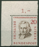 Berlin 1957 F. Schleiermacher 167 Ecke 1 Ob. Li., Nicht Durchgezähnt Postfrisch - Ungebraucht