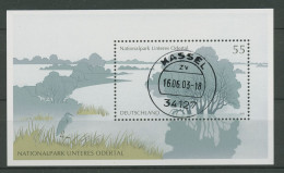 Bund 2003 Unteres Odertal Auenlandschaft Block 62 Mit TOP-Stempel (C98859) - Andere & Zonder Classificatie