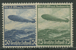 Deutsches Reich 1936 Luftschiff Hindenburg 606/07 X Postfrisch/ohne Gummi - Unused Stamps