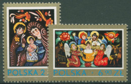 Polen 1979 Weihnachten Hinterglasmalerei 2657/58 Postfrisch - Unused Stamps