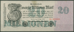 Dt. Reich 20 Millionen Mark 1923, DEU-108b FZ P, Leicht Gebraucht (K1303) - 20 Millionen Mark