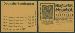 Bund 1972 Unfallverhütung Markenheftchen MH 18 A RLV I Postfrisch - Altri & Non Classificati