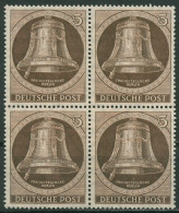 Berlin 1951 Freiheitsglocke, Klöppel Nach Links 75 4er-Block Postfrisch - Unused Stamps