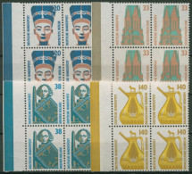 Bund 1989 SWK Rand Links 1398/1401 4er-Block SR Li. Postfrisch - Unused Stamps