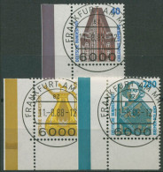 Bund 1988 Sehenswürdigkeiten SWK 1379/81 Ecke 3 Gestempelt - Usati