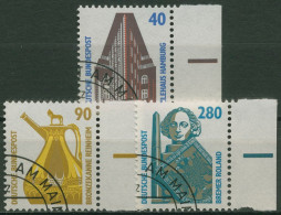 Bund 1988 Sehenswürdigkeiten SWK Mit Rand Rechts 1379/81 SR Re. Gestempelt - Used Stamps