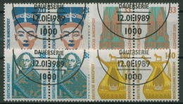 Bund 1989 Sehenswürdigkeiten SWK Waagerechte Paare 1398/1401 ESST - Used Stamps