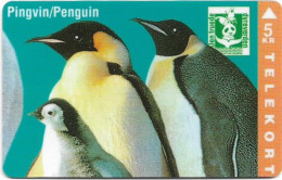 Denmark - KTAS - Penguins (Puzzle 2/2) - TDKP089 - 06.1994, 3.500ex, 5kr, Used - Dänemark