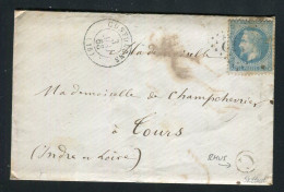 Rare Lettre De Rhus Par Confolens Pour Tours ( 1868 ) Avec Un N° 29 - 1849-1876: Klassik