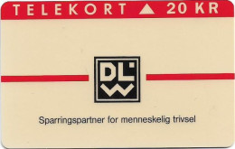 Denmark - KTAS - DLW - TDKP003 - 09.1992, 20kr, 1.000ex, Used - Dänemark