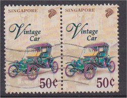 Singapour N° 804 Paire  Oblitéré Voiture D'époque Vintage Car - Singapur (1959-...)