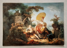 80s-The Musical Contest Jean-Honoré Fragonard (1732–1806)-LONDON-Wallace Collection-Vintage Postcard-used-Berlin - Peintures & Tableaux