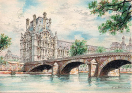 Paris 1er-Le Pont Royal Et Le Louvre - éditions M. Barré & J. Dayez - Illustrateur : G.A. Dumarais - 1949-1950 - Paris (01)