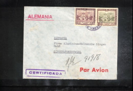 Paraguay 1954 Interesting Airmail Registered Letter - Paraguay