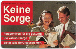 Germany - Volksfürsorge Versicherungen 3 - Keine Sorge (Pärchen) - O 2190 - 10.1994, 6DM, 14.000ex, Mint - O-Reeksen : Klantenreeksen