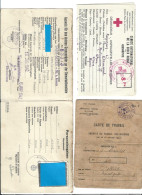 LOT DE LETTRES CARTES ET DOCUMENTS DIVERS SOUS L' OCCUPATION DANS LES LANDES 1943 / 1945 - Guerre De 1939-45