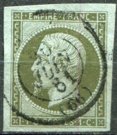 FRANCE - Y&T  N° 11 (o)...petit Cachet à Date - 1853-1860 Napoleon III