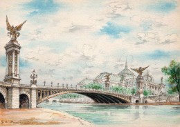 Paris 8e-Le Pont Alexandre III Et Le Grand Palais - éd. M. Barré & J. Dayez - Illustrateur : G.A. Dumarais - 1949-1950 - District 08