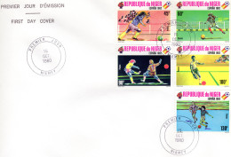 Niger 1980, Football World Cup In Spain, 5val In FDC - Niger (1960-...)