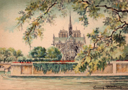 Paris 4e-Le Square De L'Archevéché Et Notre Dame - éd. M. Barré & J. Dayez - Illustrateur : Lucien Baubaut - 1947-1950 - Distrito: 04