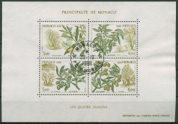 Monaco 1988 Vier Jahreszeiten Olivenzweig Block 41 Gestempelt (C91352) - Blocks & Sheetlets