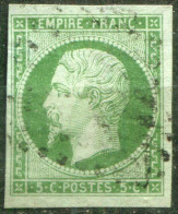 FRANCE - Y&T  N° 12 (o)...oblitération Losange Petits Chiffres - 1853-1860 Napoleon III