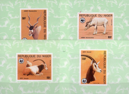 Niger 1985, WWF, Antilopes, 4BF Deluxe - Neufs