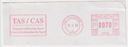 Freistempel  "TAS/CAS Tribunal Arbitral Du Sport Court Of Arbitration For Sport"  Lausanne     1998 - Postage Meters