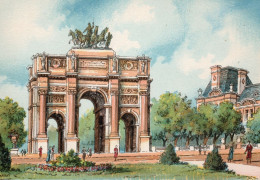Paris 1er-Les Tuileries Et L'Arc De Triomphe Du Carrousel - éd. M. Barré & J. Dayez - Illustrateur : Barday - 1946-1950 - Arrondissement: 01
