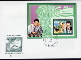 Niger 1991, Chess Champion, BF In FDC - Schaken