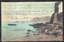 Argentina - 1906 - Colorized - Children At A Shore - Scènes & Paysages