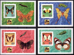 Niger 1996, Butterflies, 4BF IMPERFORATED - Niger (1960-...)