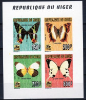 Niger 1996, Butterflies, 4val In BF IMPERFORATED - Niger (1960-...)