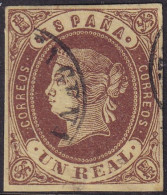 Spain 1862 Sc 59 España Ed 61 Used Cartagena Date (fechador) Cancel - Gebraucht