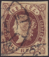 Spain 1862 Sc 59 España Ed 61 Used "21" (Burgos) Cartwheel (rueda) Cancel - Gebraucht